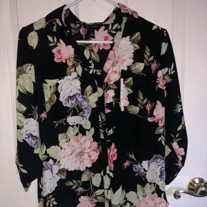 Floral button up blouse
